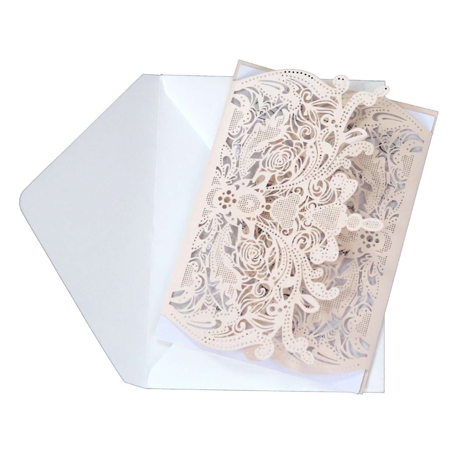 Pink Laser Invitation Card Holiday Greeting Card Christmas Thanksgiving Day
